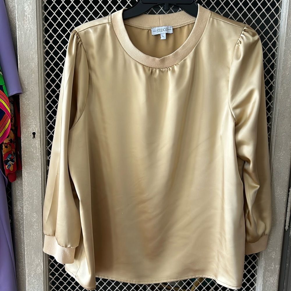 Satin S’EDGE gold blouse